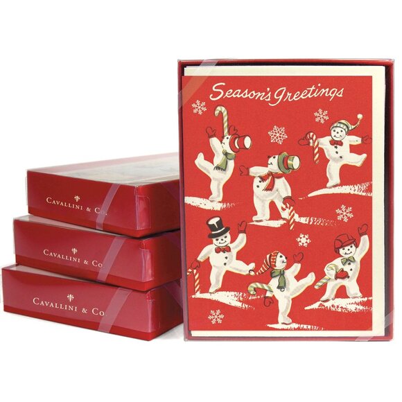 Cavallini & Co. Snowmen Christmas Boxed Notecards - Picture 1 of 3